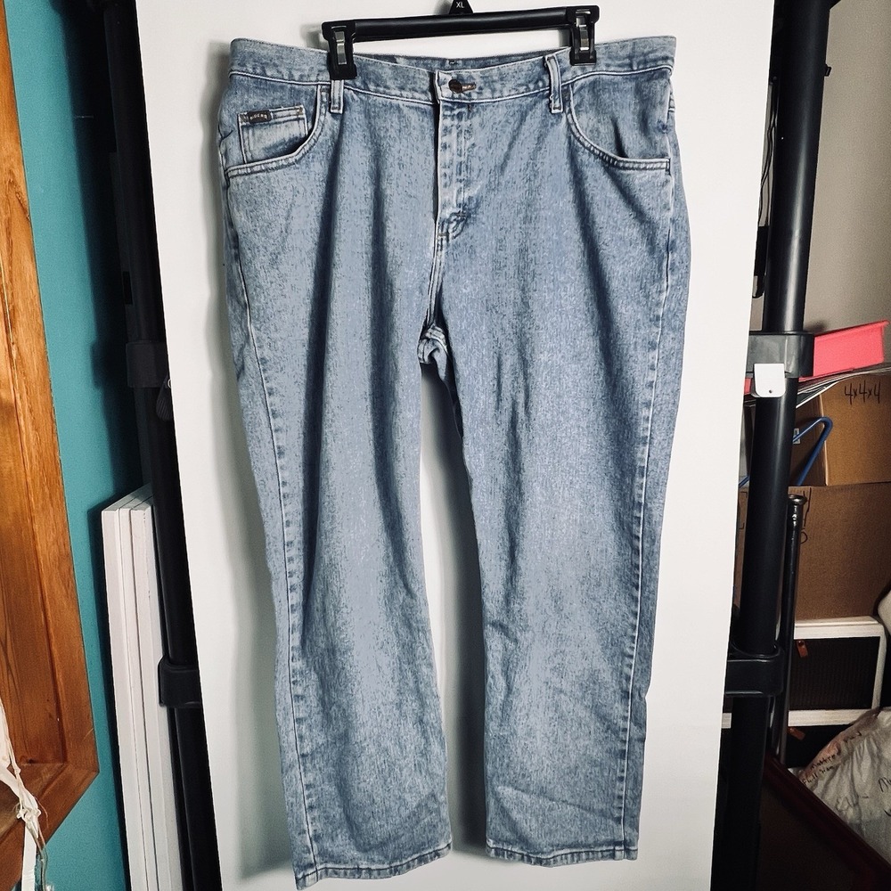 Vtg Riders Denim Jeans Womens 18W Light Wash Relaxed Fit High Rise VGC (READ)